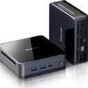 MAXHUB Mini PC Win 11 pro Mini Computer i5-12450H(8C/12T, up to 4.4GHz), 16GB DDR4 512GB M.2 PCIe4.0 SSD Micro PC Support 4K Quadruple Display, Mini Desktop Computer for Games Office Home School