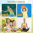 Neon Sweatbands Set for Women Tennis Wristbands Cotton Terry Cloth Sports Athletic Sweat Bands for Running Gym Basketball Workout Sports 80s 90s Costume Cosplay Party