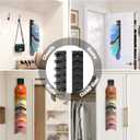 Hat Organizer Hold up to 20 Hats, 2 Pack Hat Rack for Wall with Strong Adhesive, Hat Organizer for Baseball Caps Display for Door Closet, Hat Hanger Holder Multilayer Two Mounting Option(Black)