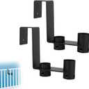 BOXOB 2pcs Pool Pole Hangers, Heavy-Duty Pool Equipment Hooks for Nets Skimmers Brushes Swimming Pools Tool Holder Fence Hooks for Hanging Poles & Accessories