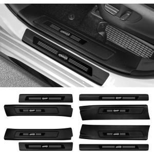Door Sill Guards Compatible with Toyota Sienna 2021-2025 2026 Accessories ABS Material Door Entry Guard Plate Decoration Front and Rear Door Pedal Kick Protection 8PCS