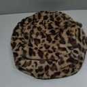 Fluffy Cheetah Print Backpack, Cute Y2k Animal Fur 14 inch Scene Book Bag For Women, Fashion Simple Personal Item Aesthetic Girls Bag