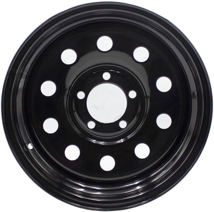 Black 15x6 Trailer Rim Wheel 5 Lug Holes On 4.5 5x4.5 15 inch 15 X 5 x 4.5 Bolt Circle Steel Equipment Trailer Rim Wheel