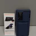 SSLOTSCASE for Samsung Galaxy S25 Ultra Case with 2X Screen Protector, Stand & Credit Card Holder & Sliding Camera Cover, Full-Body Drop Proof Silicone Edge Protective Cover for S25 Ultra, Blue