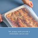 Stasher Reusable Silicone Stretch Lid for Casseroles, Pans, Baking DishesRectangle Replacement Lid, 9x13, Stretchable, Leak-Free, Microwave Safe, Dishwasher Safe, Food Cover, Eco-Friendly, Clear