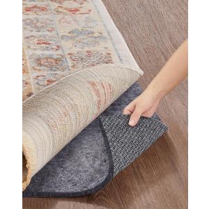 Veken Non Slip Cushioned Rug Pad Gripper 7 x 10 Ft, Felt and Silicone Backing, 1/4 inch Thick Carpet Liner for Hardwood Floors and Finishes, Under Area Rugs Anti Skid Mat, Keep Rugs Safe and in Place