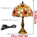 Tiffany Lamp Stained Glass Lamp Sunflower Yellow Bedroom Table Lamp Reading Desk Light for Bedside Living Room Office Dormitory Dining Room Decorate Gift 12x12x18 Include Light Bulb