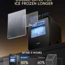 ecozy Nugget Ice Maker Countertop, Smart Pebble Ice Machine with APP Control, 44 lbs Per Day Soft Pellet Chewable Ice with Self-Cleaning, Black
