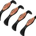 4 Packs Colorful Ditsy Flower Pattern Black Cabinet Pulls 5 Inch Hole Centers Drawer Pulls Dresser Handle Cabinet Hardware with Screws Kitchen Closet Drawer Door Handles (Multicolored 2)