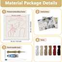 Doodlream Elegant Lady DIY Punch Needle Embroidery Kit for Adult Beginner, 9.4" Woman Wearing Hat Punch Stitching Craft Set for Starter with Frame, Fabric Pattern, Threader, Yarn, Pinch Needle | 9.4" x 9.4", Hat Woman Punch Stitching Craft Set for Starter with Frame, Fabric Pattern, Threader, Yarn, Pinch Needle