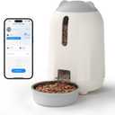 PAPIFEED Automatic Cat Feeder with App, 2.4G WiFi Cat Food Dispenser, 3L Timed Cat Feeders for Dry Food, Slow Feeding Mode, Dual Power Supply Smart Pet Feeder for Cat, Grey