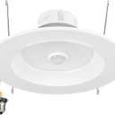Maxxima 5 in. & 6 in. Retrofit LED PIR Motion Sensor Downlight - 1300 Lumens, 14 Watts, 5 CCT 2700K/3000K/3500K/4000K/5000K, Energy Efficient Indoor Ceiling Lighting Fixture