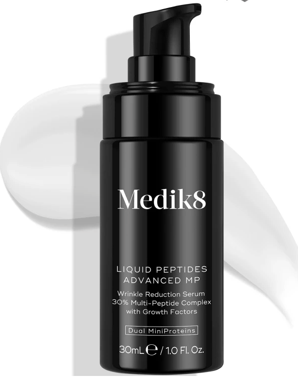 Medik8 Liquid Peptides Advanced MP Peptide Serum Face Serum for Wrinkle Reduction Hydrating and Supports Collagen, Hyaluronic Acid,  1 oz