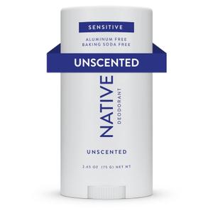 Native Sensitive Deodorant Contains Naturally Derived Ingredients, 72 Hour Odor Control | Deodorant for Women & Men, Aluminum Free with Baking Soda, Coconut Oil and Shea Butter, Unscented, 2Pack