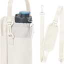 2 x Wandering Nature Water Bottle Holder with Strap 32oz Insulated Water Bottle Carrier Sling Bag with Phone Pocket Water Bottle Pouch for Hiking Walking(Patent Pending) (Beige)