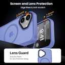 DEERLAMN Magnetic Matte Case for iPhone 16 with Screen Protector, [Compatible with MagSafe][Military Grade Drop Protection] Slim Translucent Shockproof Protective Phone Cover, Light Purple