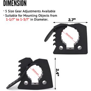 Shovel Holder Clamp Kit,Truck Bed Molle Panel Mount, Shovel Mount for Roof Rack,Quick Release Clamps Off Road UTV Utility Trailer Accessories Fits 1-1/7" to 1-3/7" Diameter Tools (3 Pack)