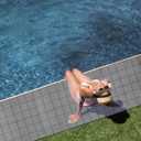 3 x 40FT Drainage Pool Flooring Mats Non Slip Swimming Pool Mat PVC Splash Matting Mesh Hollow Doormat Roll for Outdoor Indoor Garage Restaurant Sauna SPA Heavy Duty Commercial Anti Slip Floor Mats