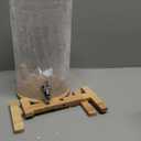 2 Gallon Glass Drink Dispenser with Stand, Beverage Dispenser with Wood Lid and Stainless Steel Spigot, Glass Water Dispenser for Parties, Ideal for Juice, Tea, Lemonade, and More (Crackle Finish)