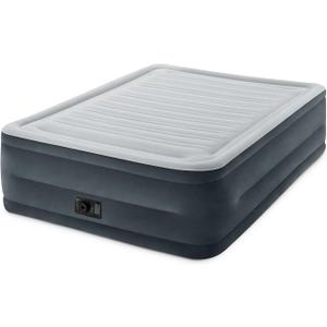 Intex 64417E Comfort Plush Elevated Dura-Beam Airbed with Built-in Electric Pump, Bed Height 22", Queen