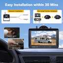 Wireless Backup Camera with 7" 1080p Monitor, RV Backup Camera for Furrion Pre-Wired, Recording 4-Channel Split Screen, IR Night Vision, IP69 Wide Angle, Back up Camera Systems for Truck Trailer