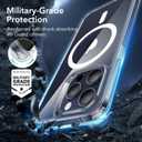 ESR for iPhone 15 Pro Max Case, Compatible with MagSafe, Shockproof Military-Grade Protection, Scratch-Resistant Back, Magnetic Phone Case for iPhone 15 Pro Max, Classic Hybrid Case, Clear
