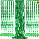 JOYIN 36 Pcs St. Patricks Day Necklaces Set, 18 Bead & 18 Shamrock Bead Necklaces with Pendant, Accessory Set for Party Favor Supply