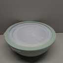 COOK WITH COLOR Mixing Bowls with Lids - 12 Piece Plastic Nesting Bowls Set includes 6 Prep Bowls and 6 Lids, Non Slip Bottom and Embossed Design - Microwave Safe (Mint)