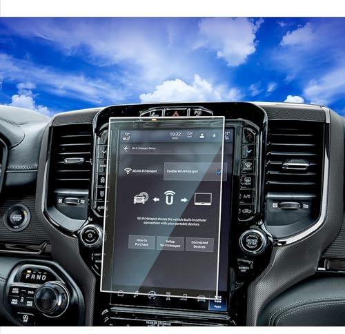 2024 2025 2026 Ram 1500 Screen Protector MATTE for 2019-2024 2025 Ram 1500 2500 3500 TRX Rebel Laramie Limited Pickup Truck Accessories Anti-Fingerprint&Glare Tempered Glass Protective Film--Ram 12’’ Matte