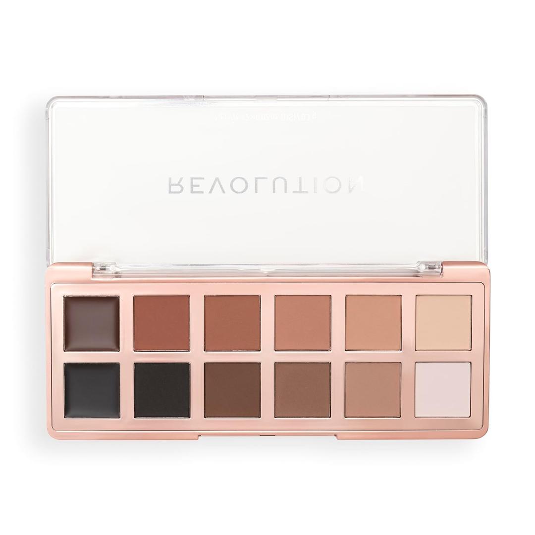 Revolution, The Master Icon Matte Nudes Palette, 12 Shades, High-Impact Pigment, Vegan & Cruelty-Free