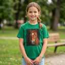 Horse Print T-Shirt (Green, 9-10yo)
