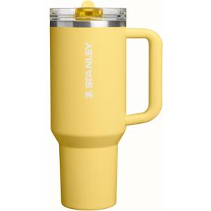STANLEY Quencher ProTour Flip Straw Tumbler with Leakproof Lid 40 oz | Built-In Straw & Handle | Cupholder Compatible for Travel | Insulated Stainless Steel Cup | BPA-Free | Daffodil