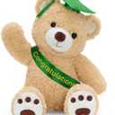 Tezituor 18 Inch Graduation Teddy Bear Stuffed Animal with Grad Cap & Sash - Soft Congratulations Plush Bear Toy, 2026 Graduation Gift for Kids, Students, High School & College Graduates