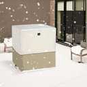 Air Conditioner Cover for Outside Units with Upgraded Waterproof Fabric, Durable 600D AC Cover for Outdoor Air Conditioner Protection, Fits up to 36W x 36D x 39H InchBeige White