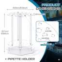 Pipette Rack Test Tube Rack with Handle 32-Holes Pipette Stand Laboratory Holder Poly for Students and Teachers Chemistry Lab