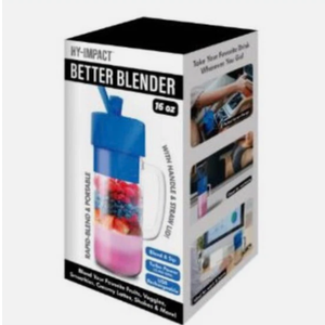 Better Blender Turbo Power USB Rechargeable 16 Oz