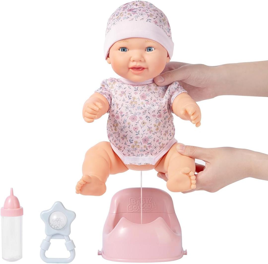 Mother Love Potty Training Doll,15 Inches Interactive Baby Doll, Baby Doll that Pees with Drinking,Baby Dolls that cry,with Feeding Toy, for 3+ Year Old Girls and Boys Gifts, Pretend Play, 15.3 Inches X 4.7 Inches X 7 Inches