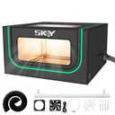 Updated Integrated Laser Engraver Enclosure with LED Light, Ventilation Kit, Cover Tent Fits for Most Laser Cutter, Insulates Against Smoke, Odor and Noise, Eye Protection, 720x720x400mm