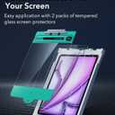 ESR 2 Pack Screen Protector for iPad Air 13 Inch M4/M3/M2 (2026/2025/2024), 9H Tempered Glass Film with Easy Application Tray, Scratch Resistant, Bubble Free, HD Clarity, Touch Sensitive