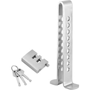 DASBET Anti-Theft Brake Clutch Lock 9 Holes Anti-Theft Device Safety Tool Stainless Steel Vehicle Brake Pedal Lock with 3 Keys Compatible for Pedals Less Than 0.54 inches/13.9mm