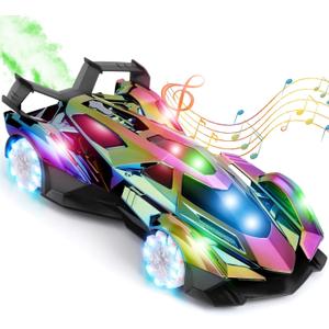Lambo Remote Control Car for Boys 4-7,1:12 RC Car for Boys 8-12 with 360 Rotating, Lights, Music and Spray, 10-12km/h Colourful Lambo Racing Toys Gift for Kids Birthday.