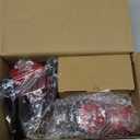 Geedel Rotary Cheese Grater, Kitchen Mandoline Vegetable Slicer with 3 Interchangeable Blades, Easy to Clean Grater for Fruit, Vegetables, Nuts (Red)