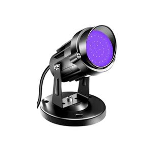 Unirence Halloween LED Blacklight Spot Lights Indoor 15W Black Spotlight Lamp 120V Accent Blacklighting Indoor Black Uplighting Decor with US Plug with Switch and Round Base 1 Pack