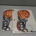 3 x Halloween Trick or Treat Garden Flag Ghost Dog 12x18 Inch Small Double Sided Burlap Welcome Yard Dachshund Skeleton Outside Decorations DF342