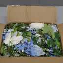 DearHouse 2Pack Artificial Peony Flower Garland - 6ft/Strand Silk Peony Flower Greenery Garland with Fake Willow Leaves for Wedding Ceremony Backdrop Party Table Centerpieces Decor (White)