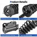 Rear Struts Assembly w/Coil Spring Shock Absorber Fit for for Lexus ES300 1992-2001, for Toyota Avalon 1997-2003, for Camry 3.0L V6 1992-2001, for Solara 3.0L 1999-2003, Replace for 271681 271680