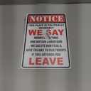 Vintage Notice Sign This Place is Politically Incorrect If This Offends You Leave Tin Sign for Home Room Yard Indoor Outdoor Decor 8x12 Inches (3180)