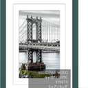 9x12 Picture Frames Solid Wood Display Pictures 6x8 or 5x7 with Mat or 9x12 Frame without Mat Poster Photo Frame Art with 2 Mats for Wall Mounting or Table Top (Dark Green)
