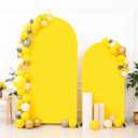 Yellow Arch Backdrop Cover 6FT+7.2FT Spandex Arch Covers Stretchy Backdrop for Wedding Baby Shower Bridal Shower Birthday Home Decoration(The Arch Stand is not Included)