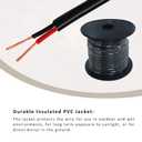 18 AWG 2 Conductor Electrical Wire 100FT Oxygen-Free Copper Flexible Low Voltage Cable